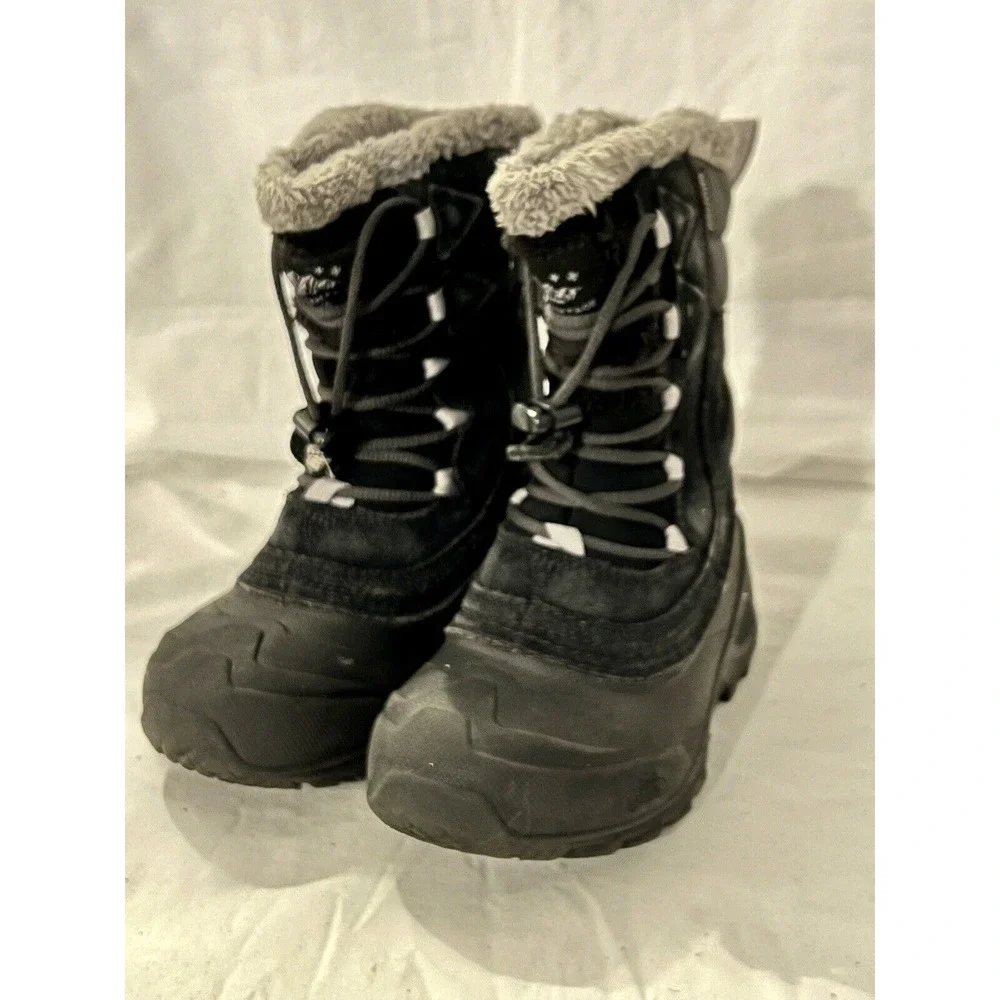 The North Face Girls Dark Gray Youth Sz‎ 11 Faux Alpine Fun Winter Boots